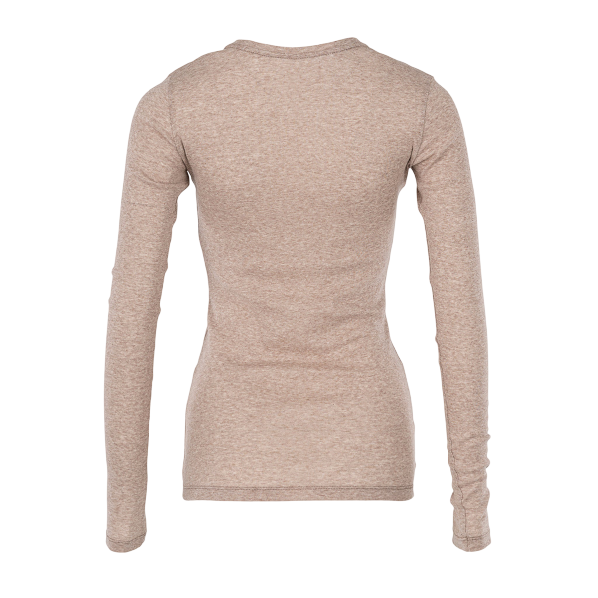 Langarmshirt Light Cotton Beige Melange