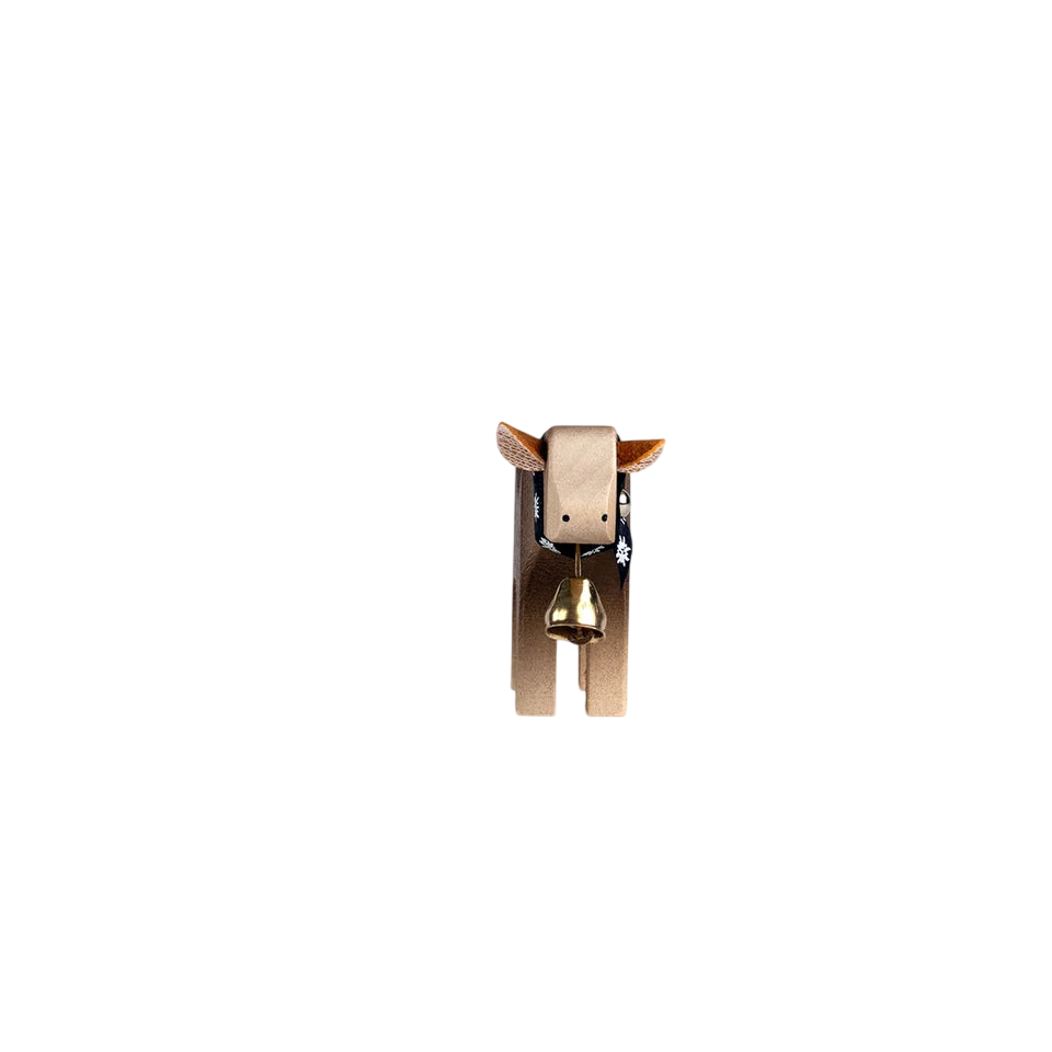 Trauffer Kalb mit Glocke Braunvieh