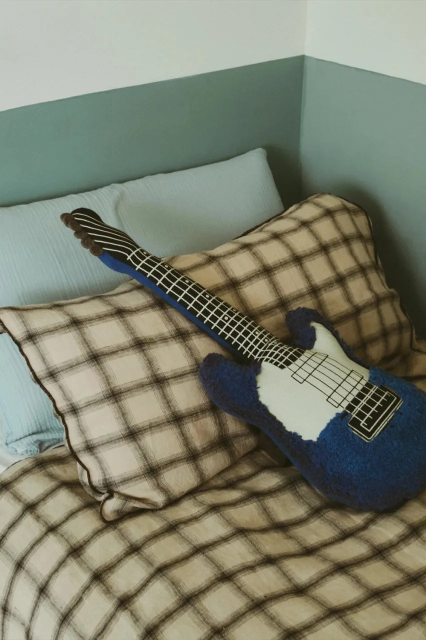 Kissen E-Gitarre - Electric Blue, Black
