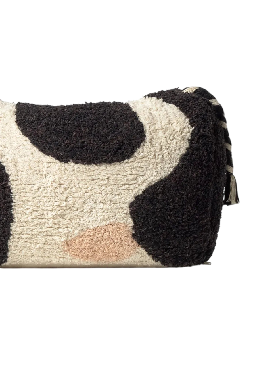 Cow Pouf - Natural, Black