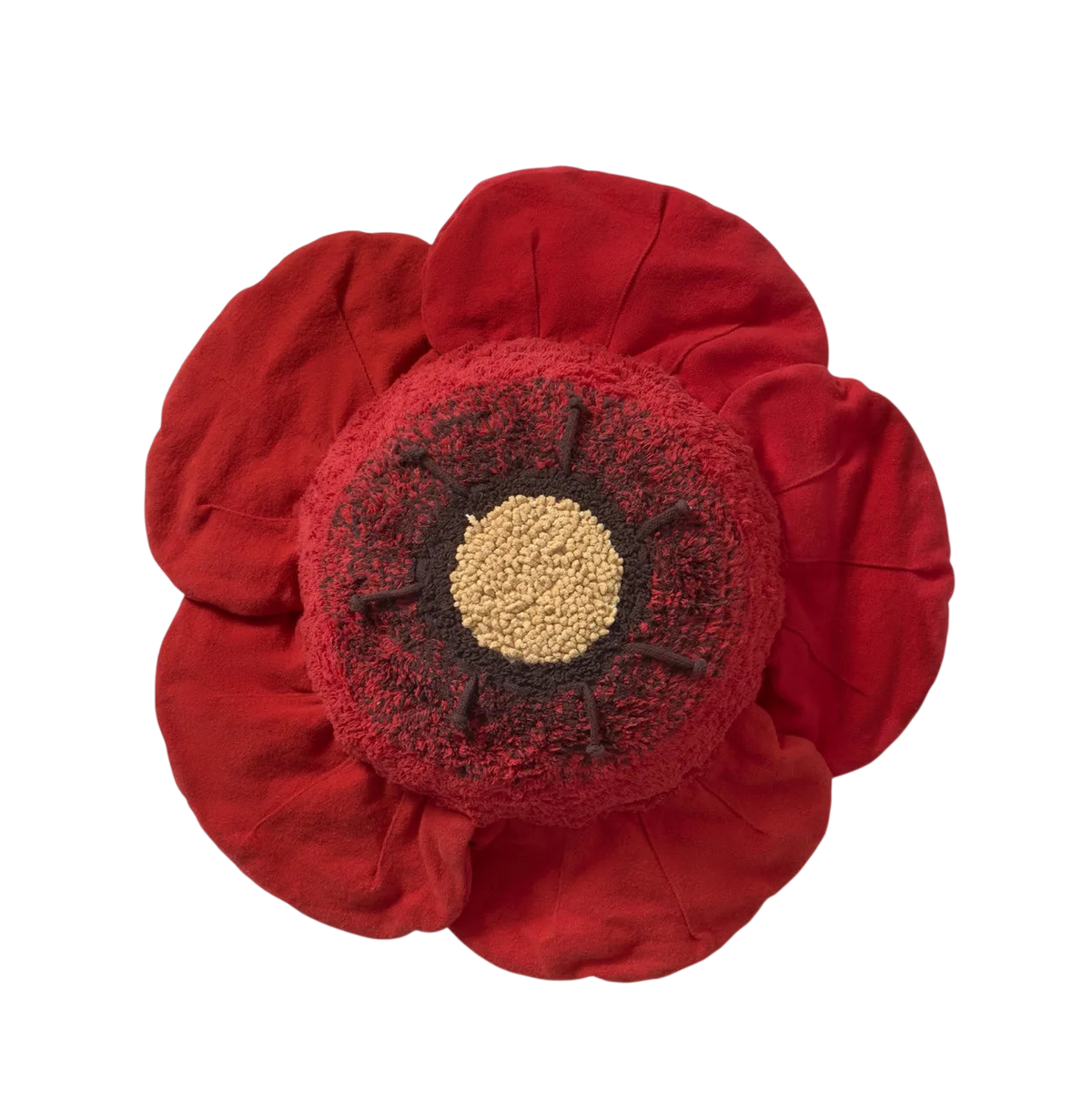 Poppy Seat Cushion - Red, Honey
