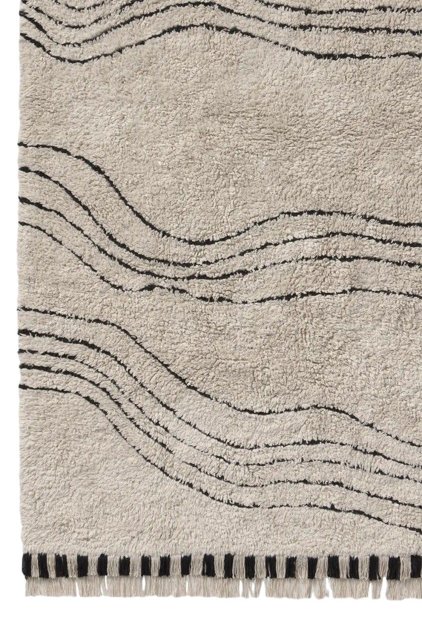Washable Play Mat with Musical Notes - Natural, Black