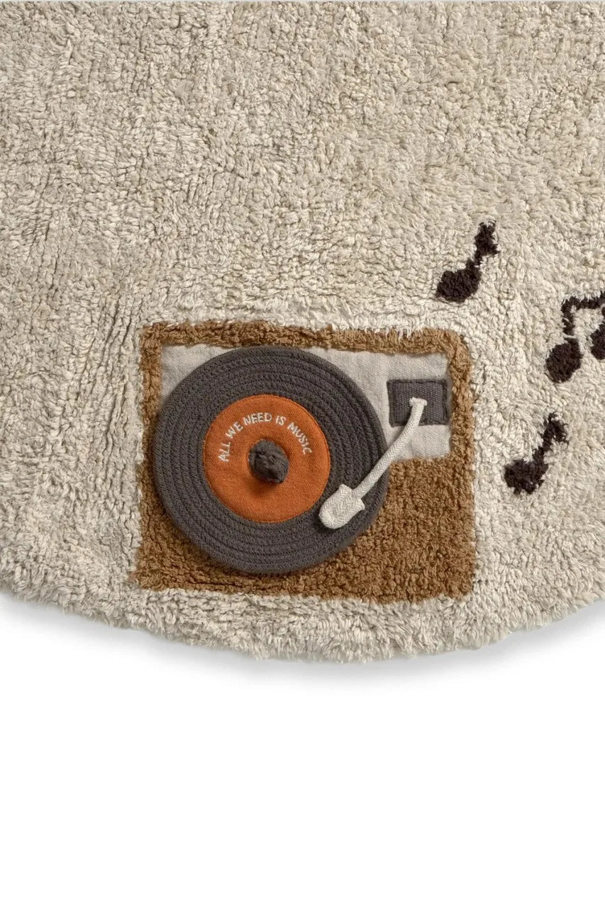 Washable Music Play Mat - Natural