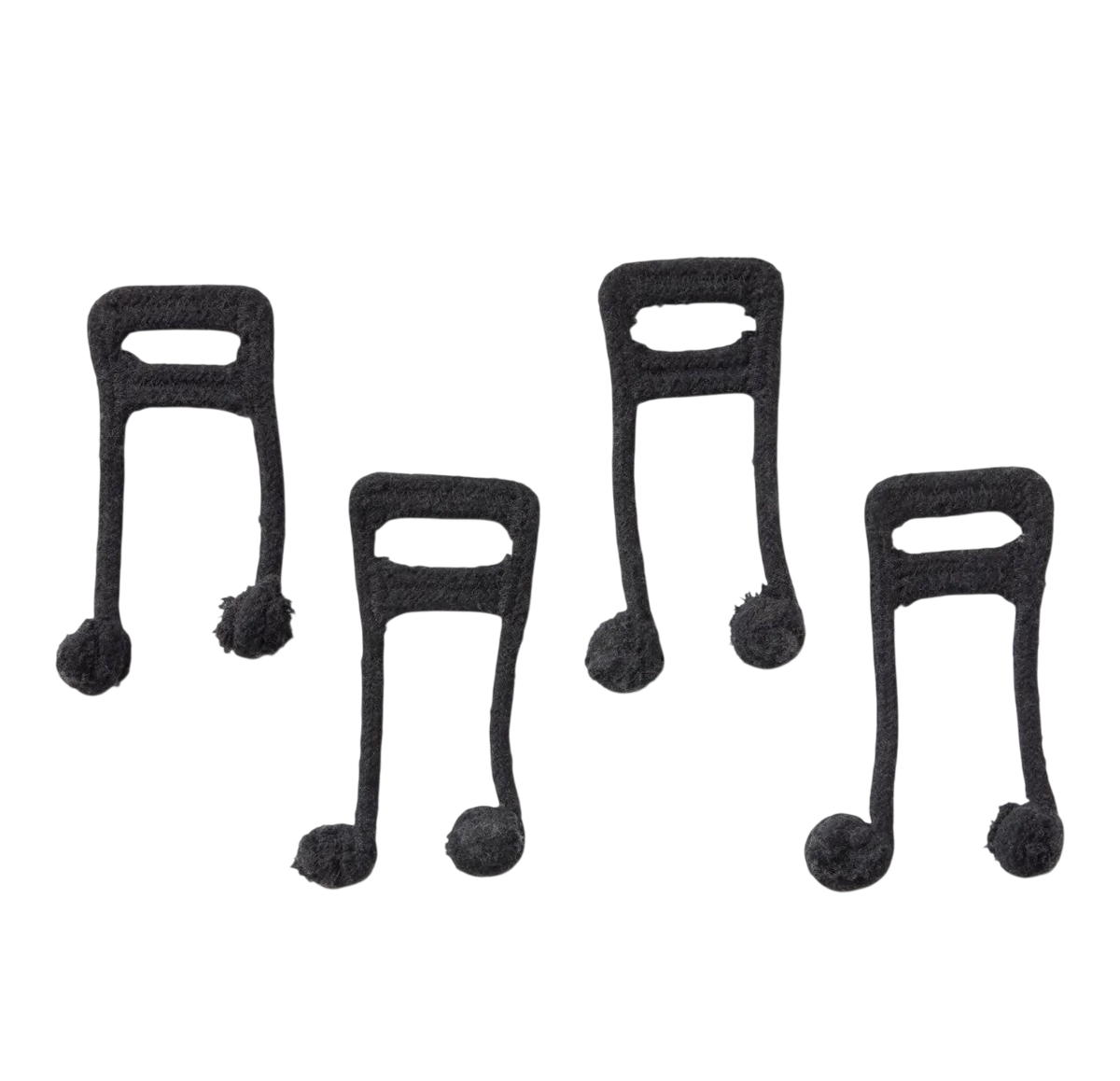 Washable Play Mat with Musical Notes - Natural, Black