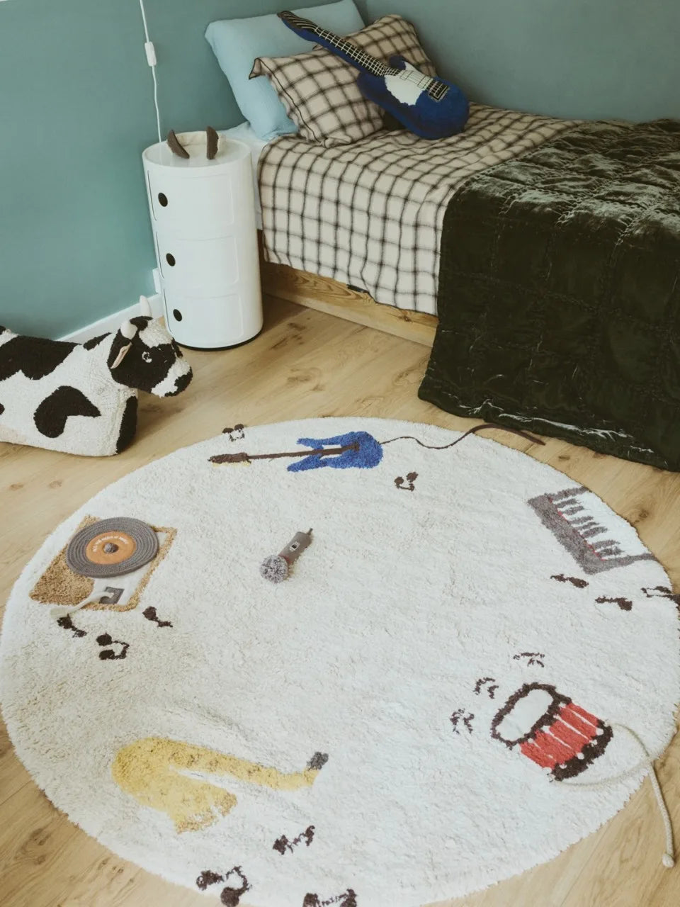 Washable Music Play Mat - Natural