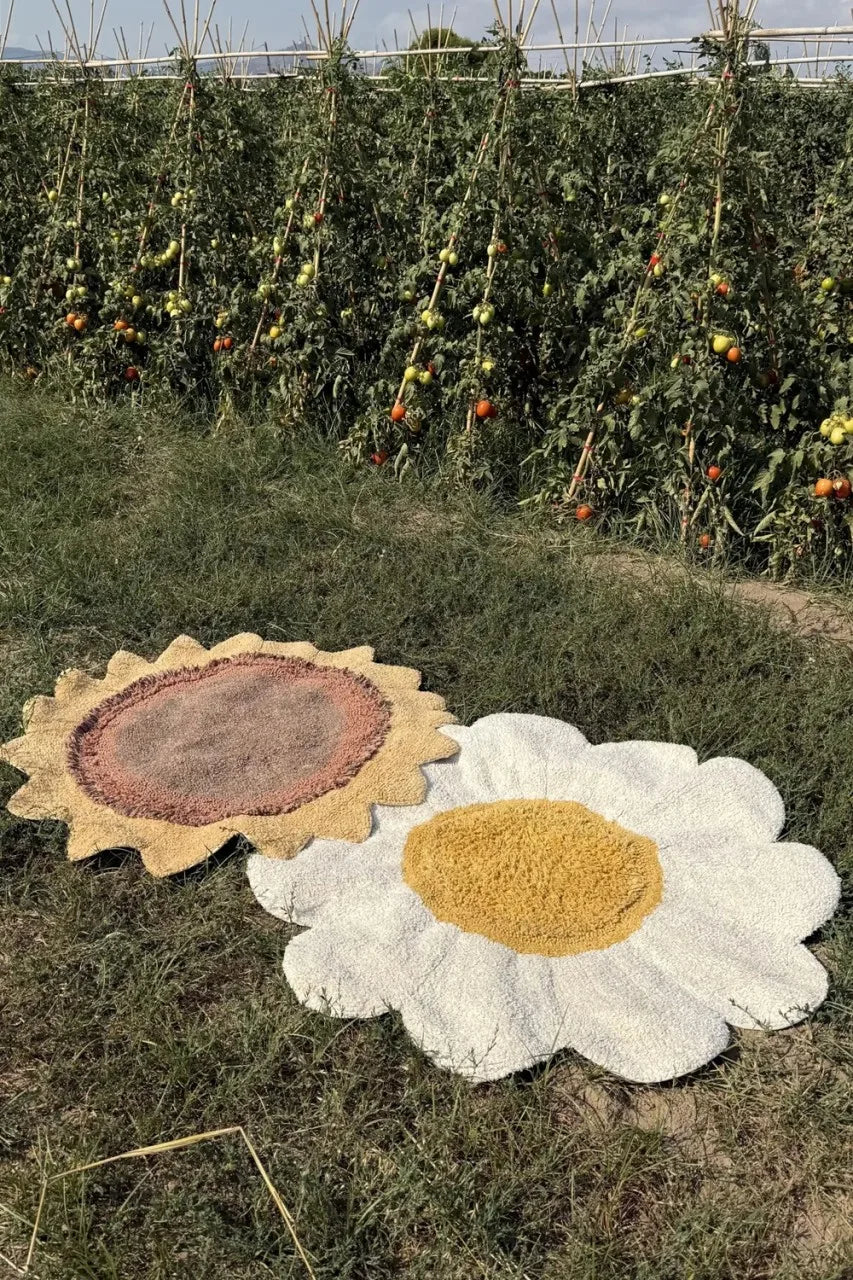 Waschbarer Teppich Daisy - Ivory, Dark Honey