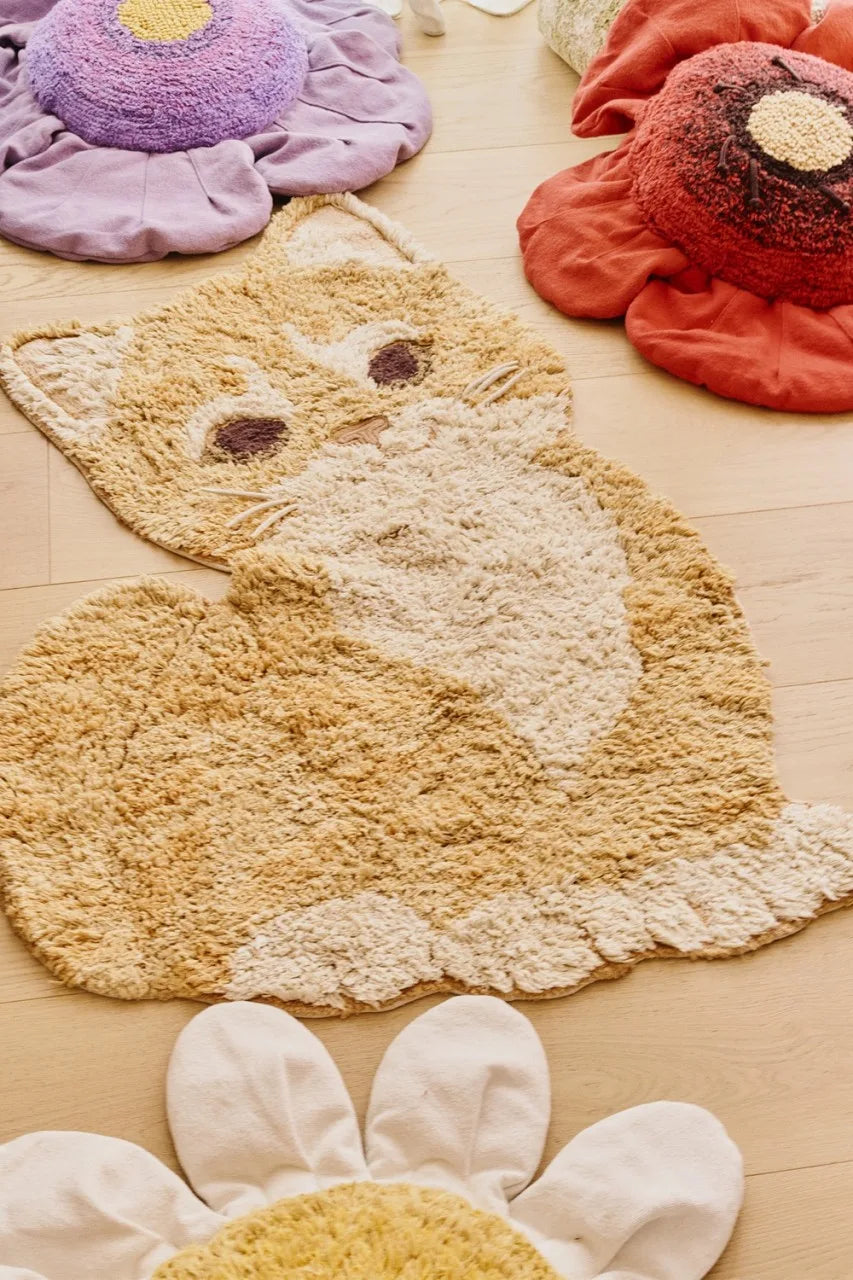 Waschbarer Teppich Ginger the Cat - Light Honey, Natural