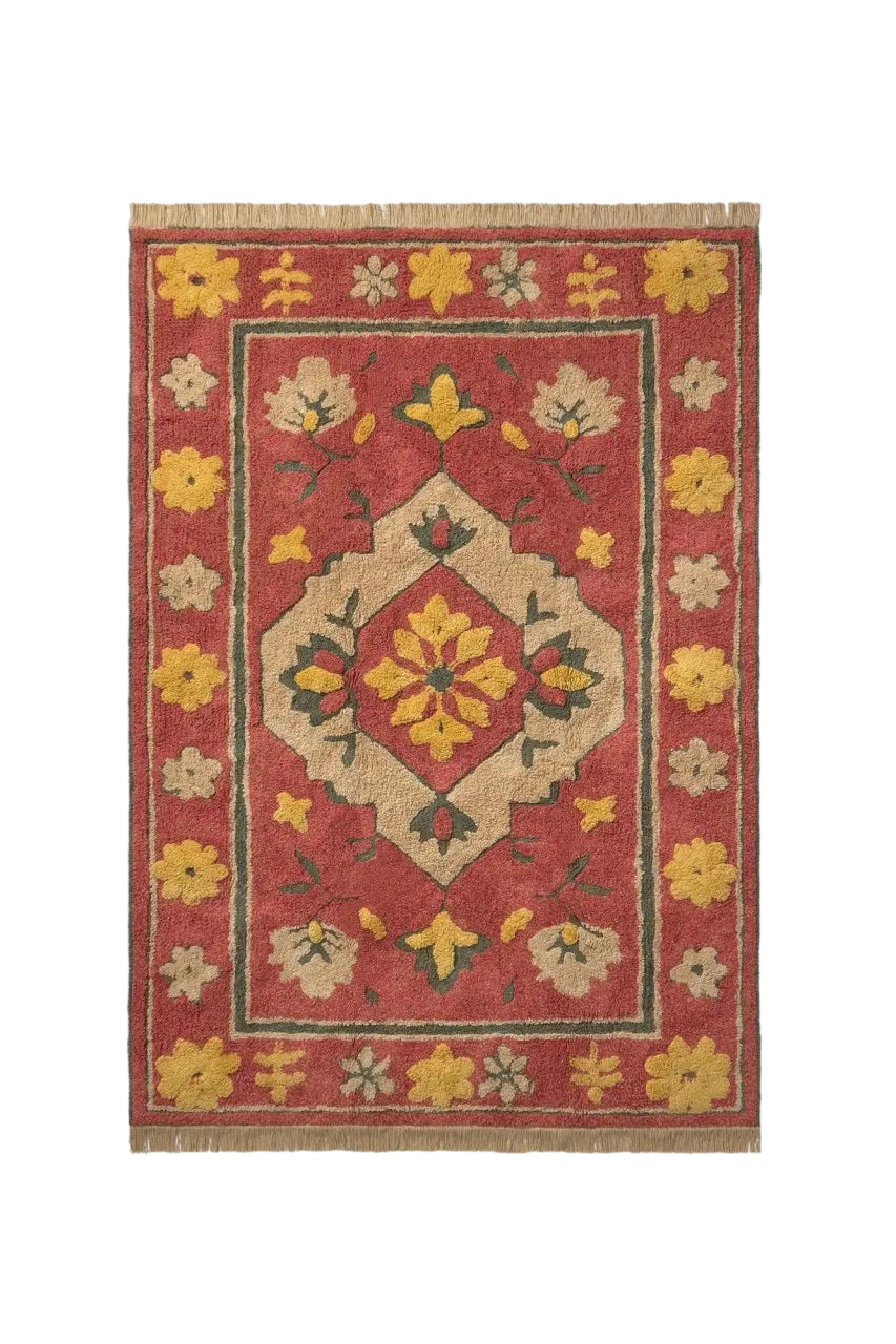 Washable Persian Rug - Terracotta, Honey