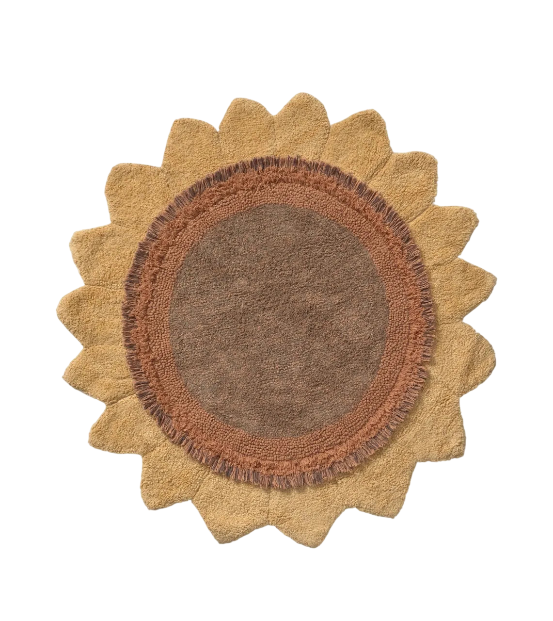 Washable Sunflower Rug - Honey, Chestnut
