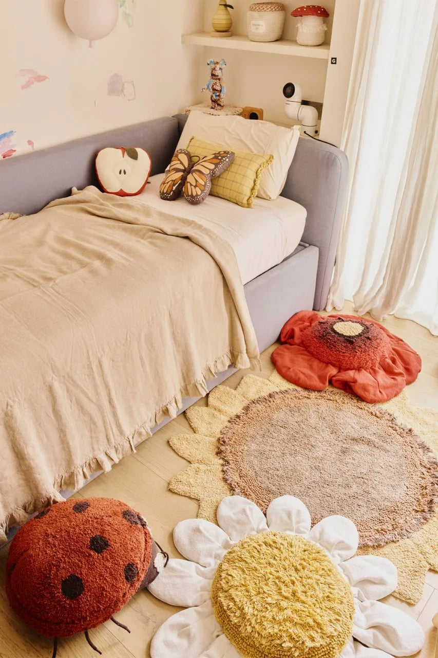 Washable Sunflower Rug - Honey, Chestnut