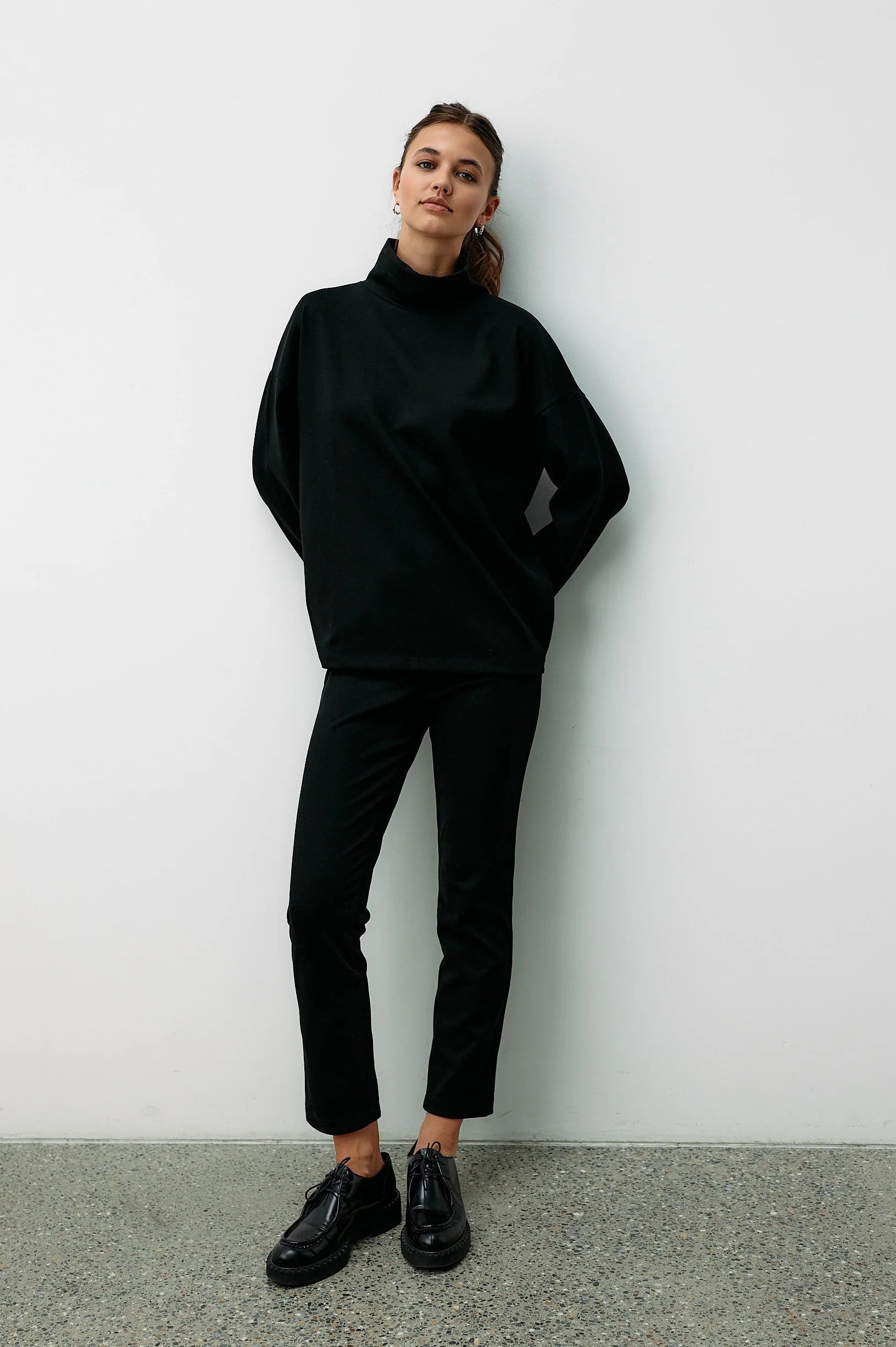 Langarmshirt Transformation Turtleneck Black Intense