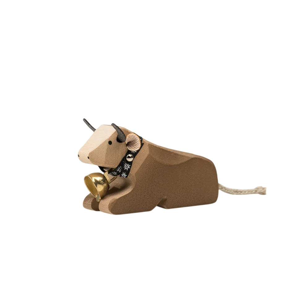 Trauffer Vache 1 couchée, race brune