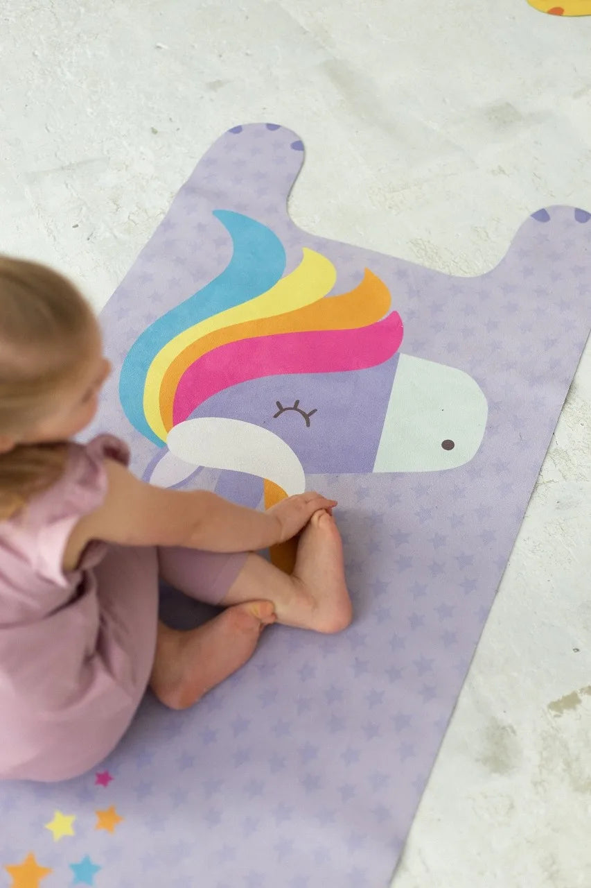 Emmi the Unicorn Kids' Yoga Play Mat - Purple
