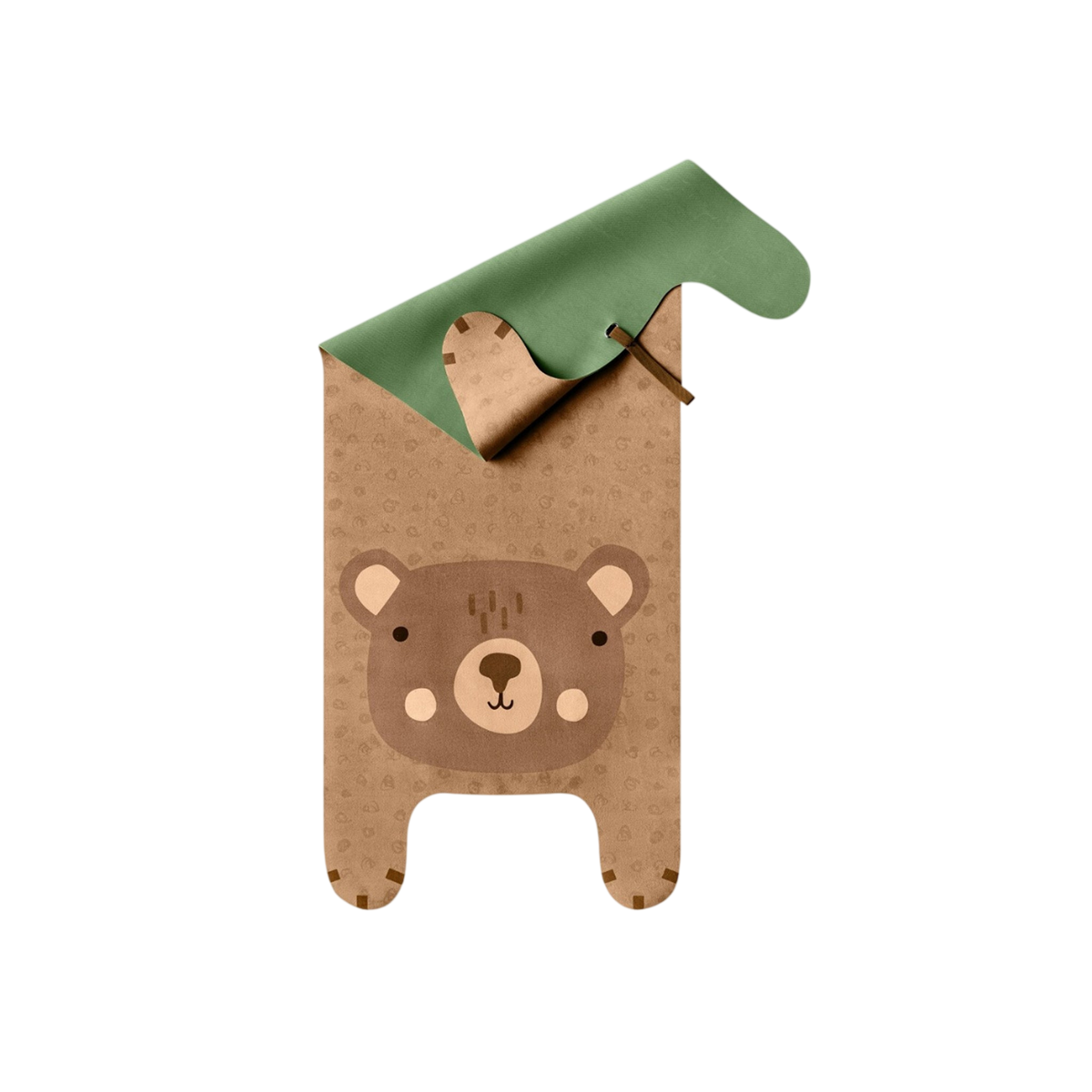 Benno the Bear Kids' Yoga Play Mat - Brown