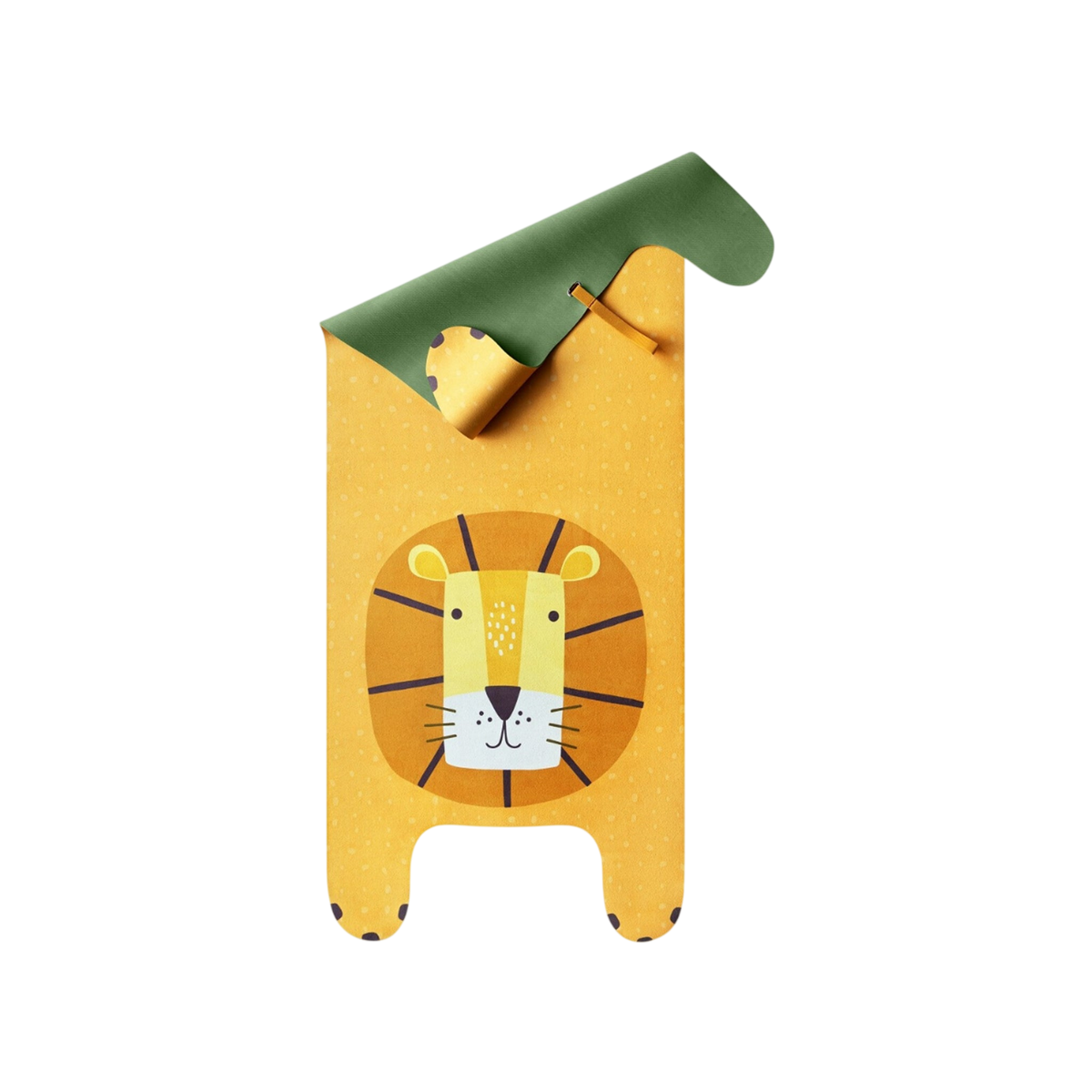 Leo the Lion Kids' Yoga Play Mat - Mustard Yellow