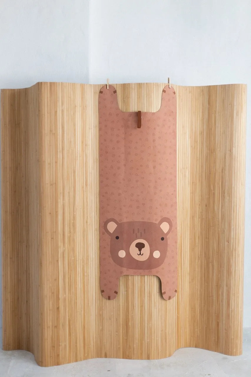 Benno the Bear Kids' Yoga Play Mat - Brown