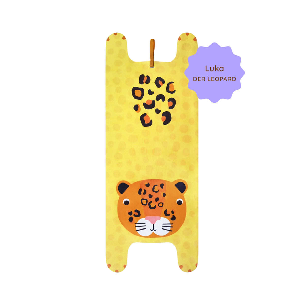 Luka the Leopard Kids' Yoga Play Mat - Yellow