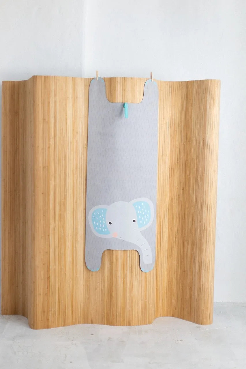 Eddy the Elephant Kids' Yoga Play Mat - Gray
