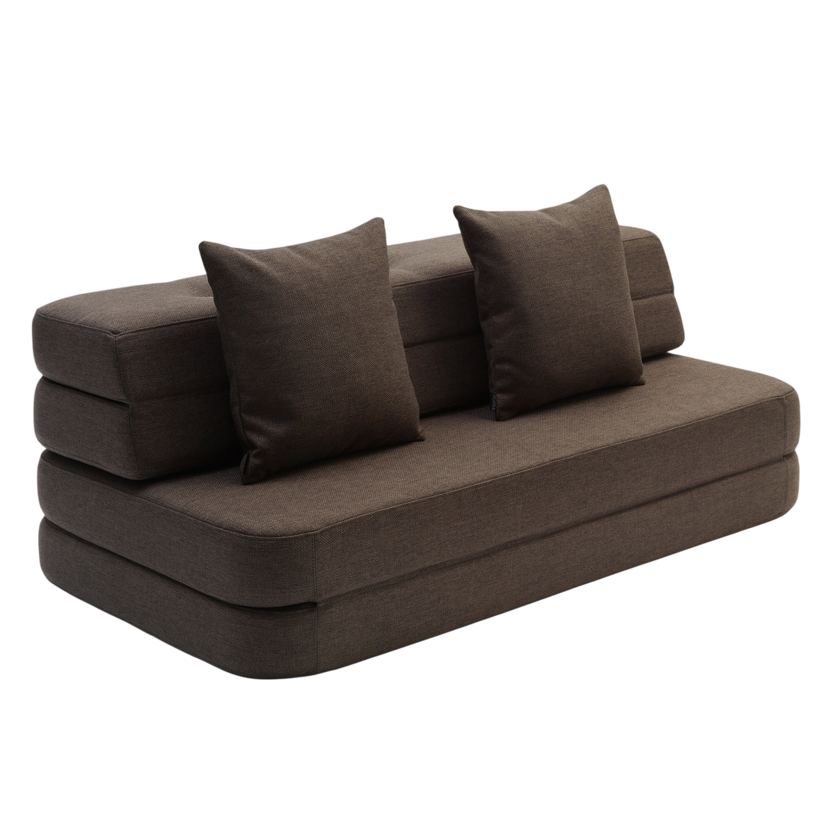 XL Soft Folding Sofa, Brown/Sand