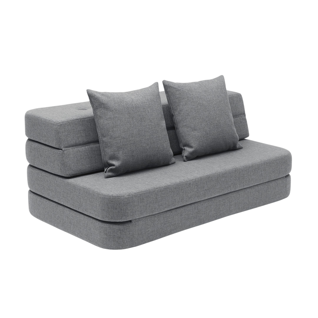 Folding Sofa, Blue-Gray/Gray