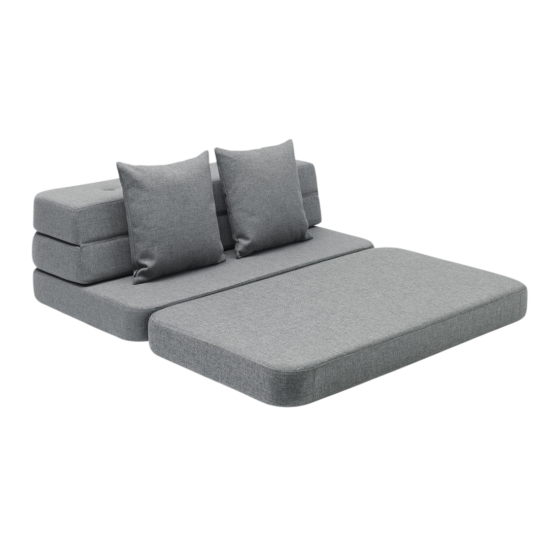 Folding Sofa, Blue-Gray/Gray