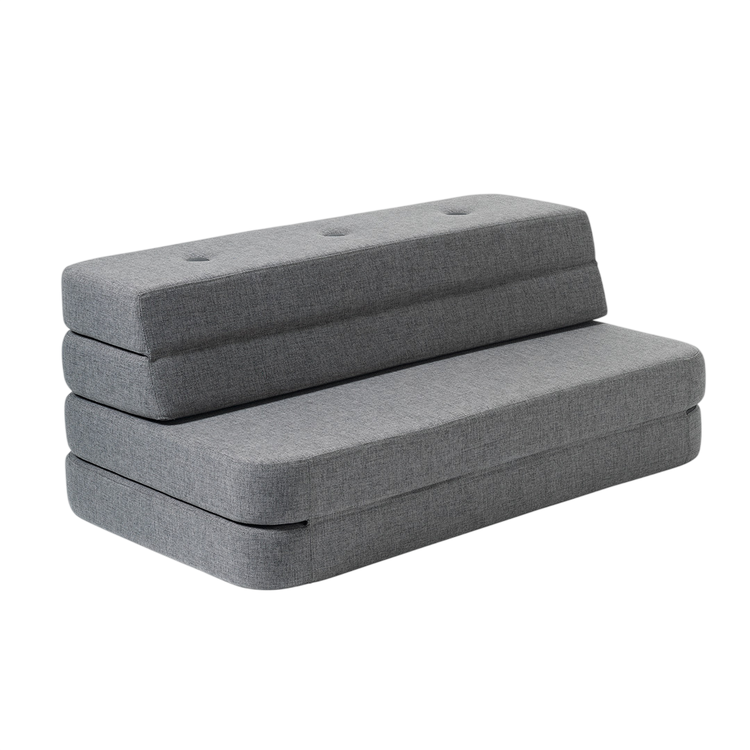 Folding Sofa, Blue-Gray/Gray