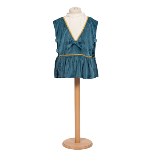 Vintage Circus Zirkusdirektor-Weste - Blau