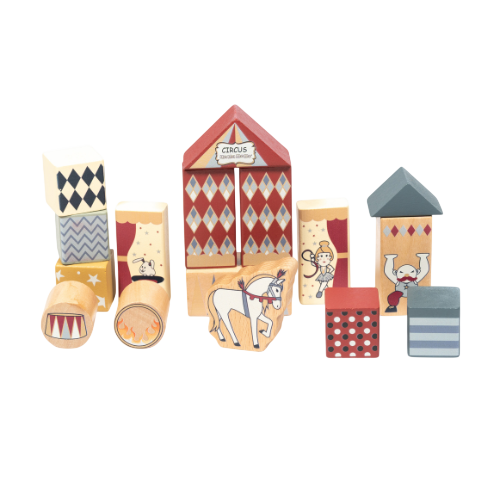 Vintage Circus Holzbausteine