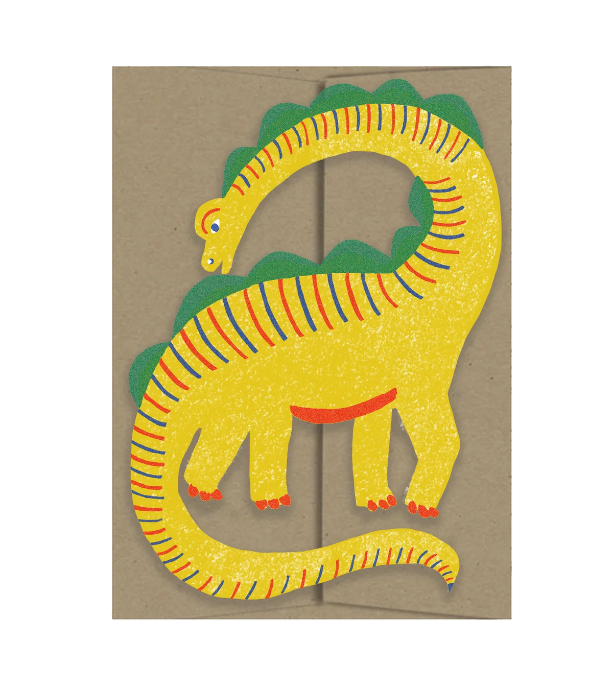 Fold-Out Card: Yellow Dino