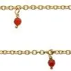 Collier mit 8 Carneol Steinen und Schnecken Anhänger, vergoldet - Jewels For You by Sarina Arnold