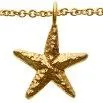 Collier 52cm doré avec 8 pierres de Quartz Rose avec un pendentif en étoile de mer - Jewels For You by Sarina Arnold