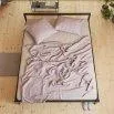 Linus chambray, mauve top bed sheet 170x270 cm - lavie