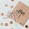 Wooden lettering Lots of Love - Eulenschnitt 