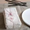 Napkins set of 6 nature with pink stick - Hey Jule