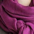 Écharpe en laine unie violette