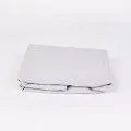 Linus uni, light grey fitted sheet 180x200+35 cm