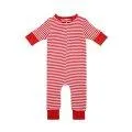 Pyjama pour bébé avec fermeture éclair Red Stripe