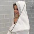 Hooded towel with teething Dry'n Play White