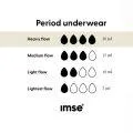 Menstrual underpants Teen Bikini black medium flow