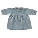 Robe de poupée - tricotée (40-45 cm) - bleue