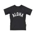 UV Protection Swim Shirt Aloha Black