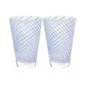 Drinking glass Yuka Swirl, 2 pieces, Blue
