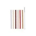Straw Mellow 6 pieces, Multicolor/Pink
