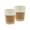 Coffee mug Evig, 2 pieces, Brown/Crème