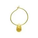 Creole small Drop yellow gold with pendant