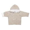 Manteau à capuche en laine de mérinos beige-mélange - Une veste pour chaque saison pour votre bébé | Stadtlandkind