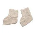 Babyschuhe Merinowolle beige-mélange - Socken in verschiedenen Variationen für dein Baby | Stadtlandkind