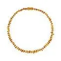 Amberos collier bébé ambre naturel pépites / ruban, jaune miel - Ses bijoux pour votre bébé qui enchante | Stadtlandkind