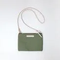 Clutch Charlie Olive, leather natural