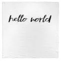 Muslin Swaddle Blanket Hello World - Nuschis und Lätzchen - Die Allrounder in jedem Haushalt mit Baby | Stadtlandkind